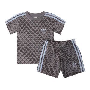 Adidas Childrens/Kids Originals Cotton Blend Shirt And Shorts Set / Gray
